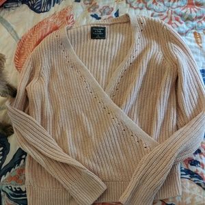 Wrap front sweater